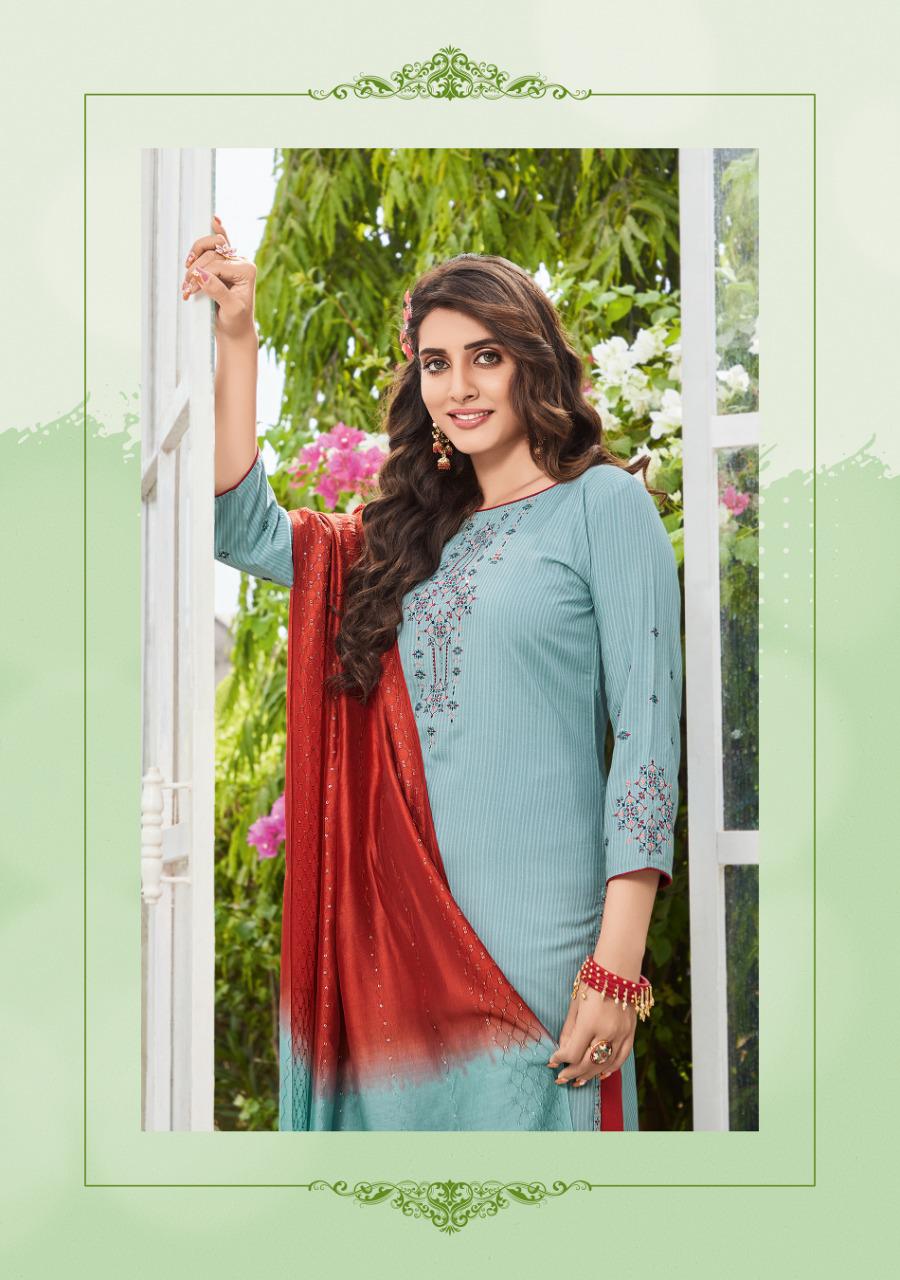 Ladies Flavour Ginni 4 Ethnic Wear Viscose Ready Made Designer Collection